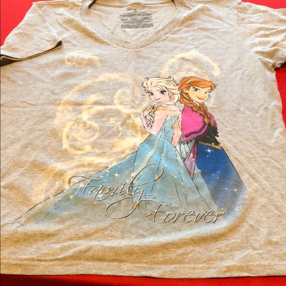 Disney Tops - Disney Anna and Elsa ‘Family Forever’ Tshirt XL